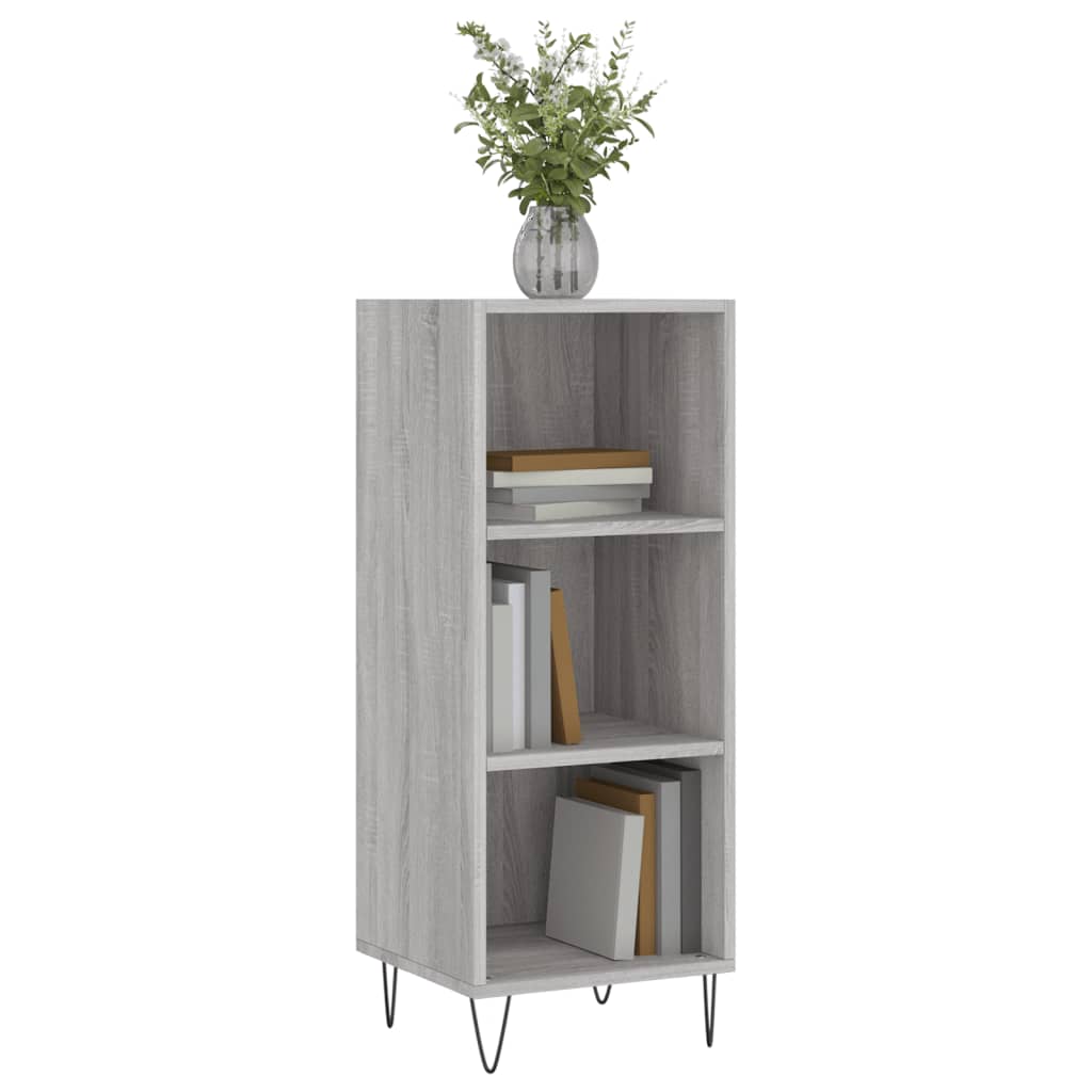 skænk 34,5x32,5x90 cm konstrueret træ grå sonoma-eg