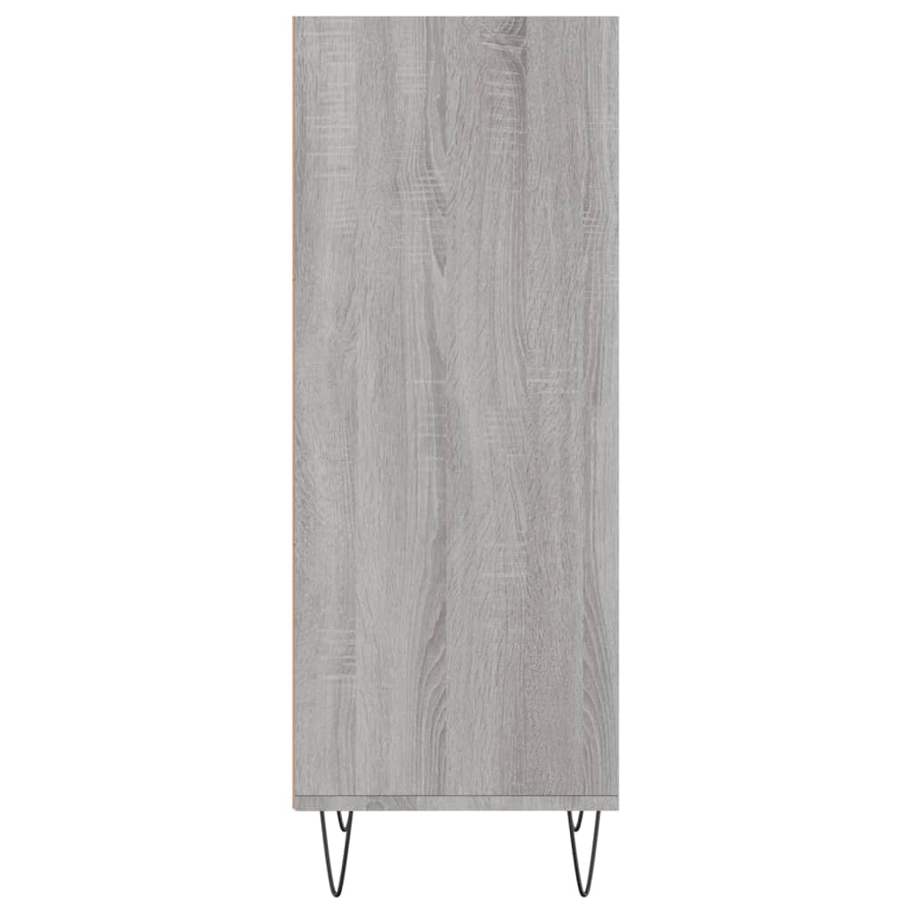 skænk 34,5x32,5x90 cm konstrueret træ grå sonoma-eg