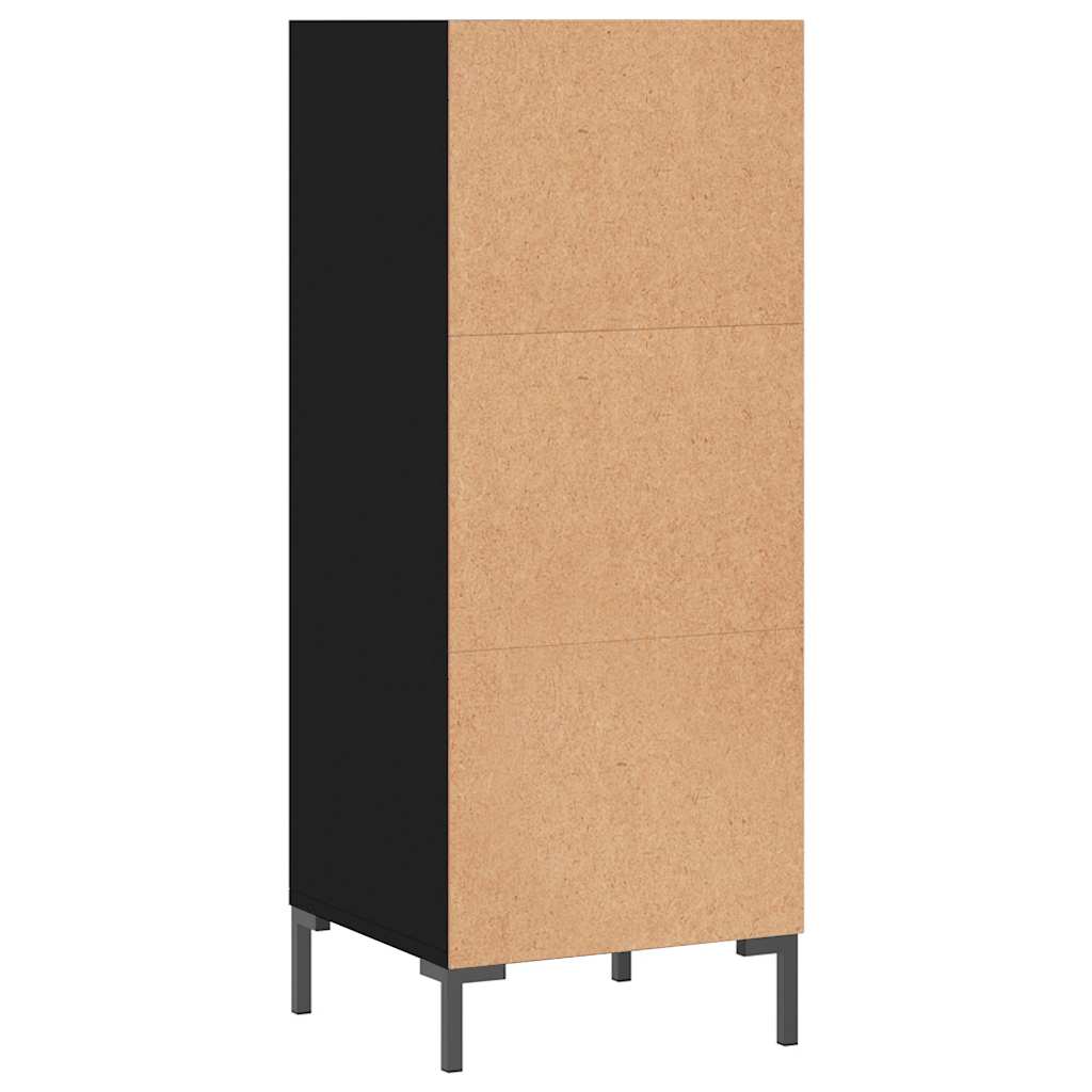 skænk 34,5x32,5x90 cm konstrueret træ sort
