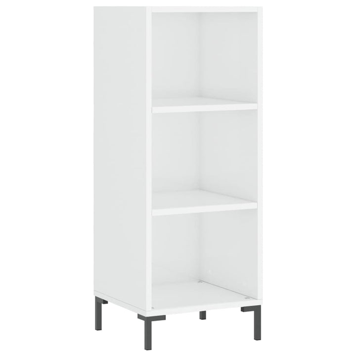 skænk 34,5x32,5x90 cm konstrueret træ hvid højglans