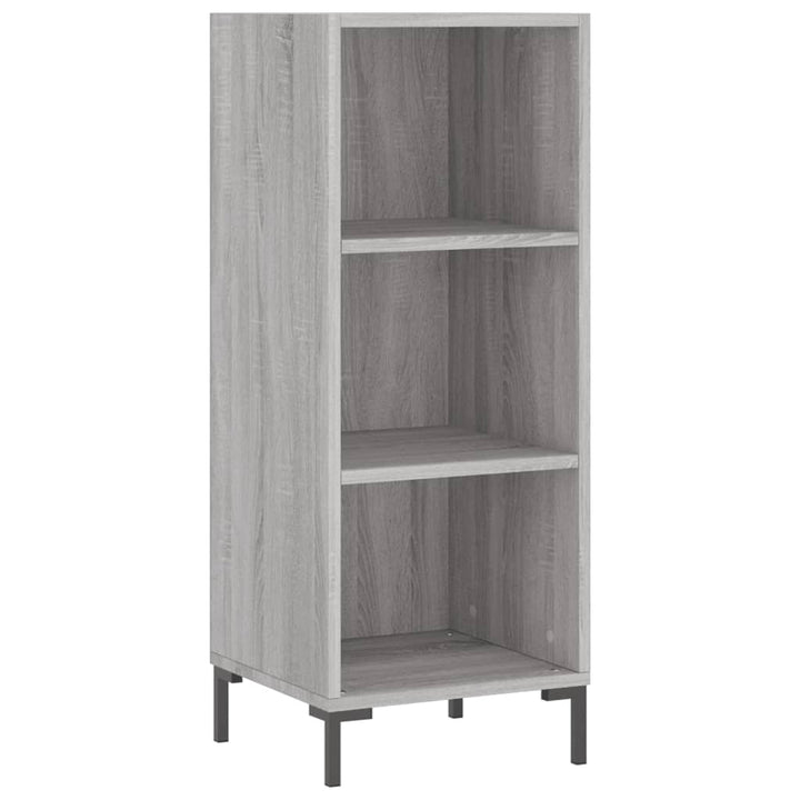 skænk 34,5x32,5x90 cm konstrueret træ grå sonoma-eg