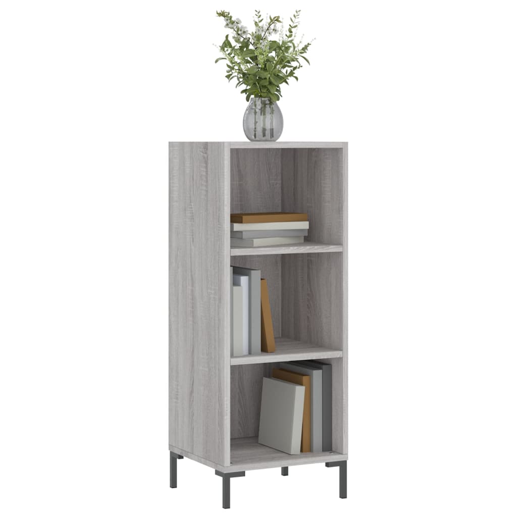 skænk 34,5x32,5x90 cm konstrueret træ grå sonoma-eg