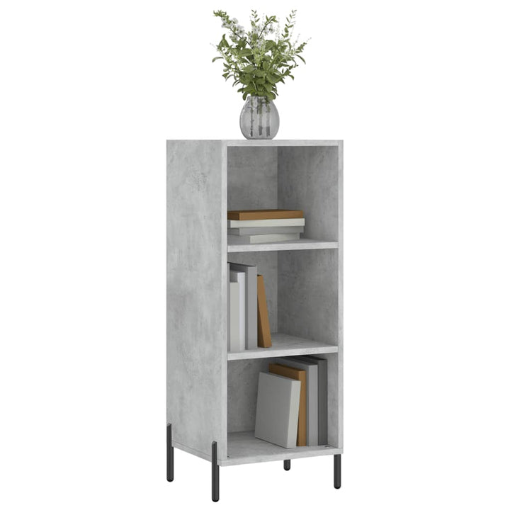 skænk 34,5x32,5x90 cm konstrueret træ betongrå