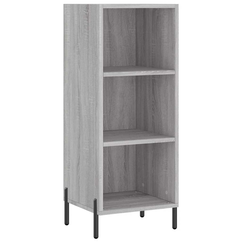 skænk 34,5x32,5x90 cm konstrueret træ grå sonoma-eg