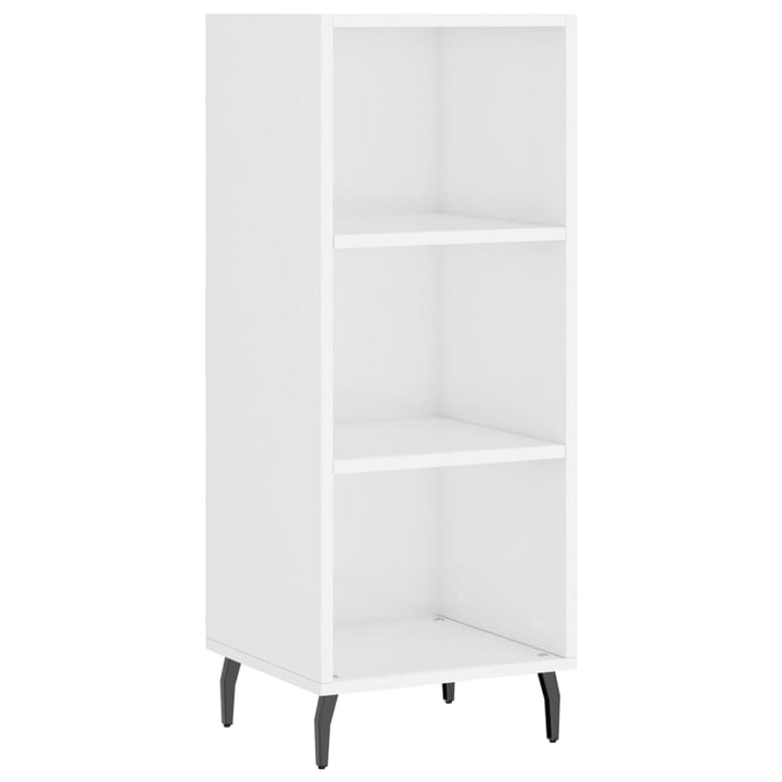 skænk 34,5x32,5x90 cm konstrueret træ hvid højglans