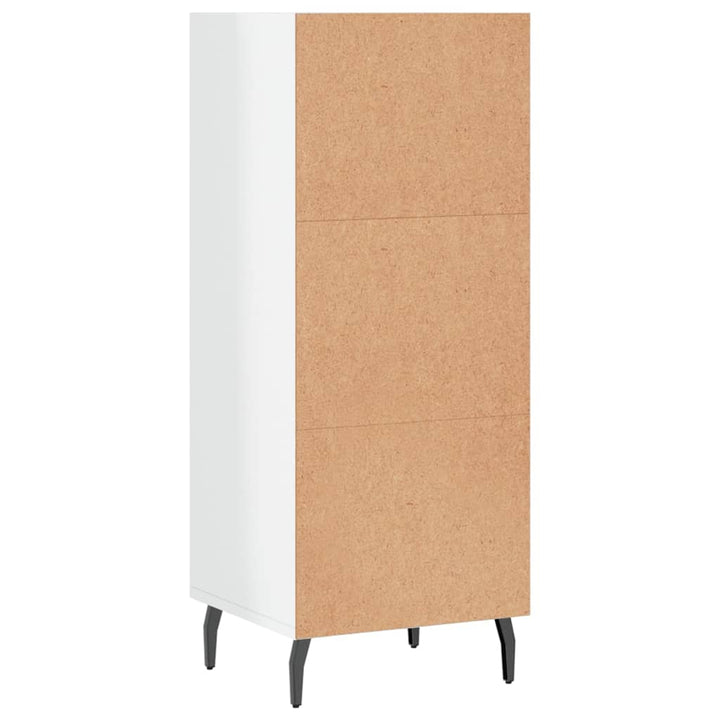 skænk 34,5x32,5x90 cm konstrueret træ hvid højglans
