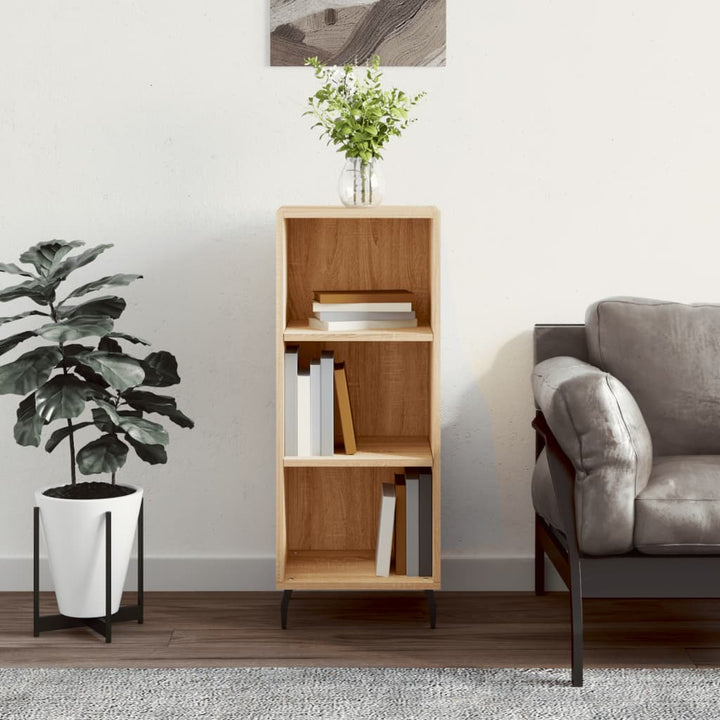 skænk 34,5x32,5x90 cm konstrueret træ sonoma-eg