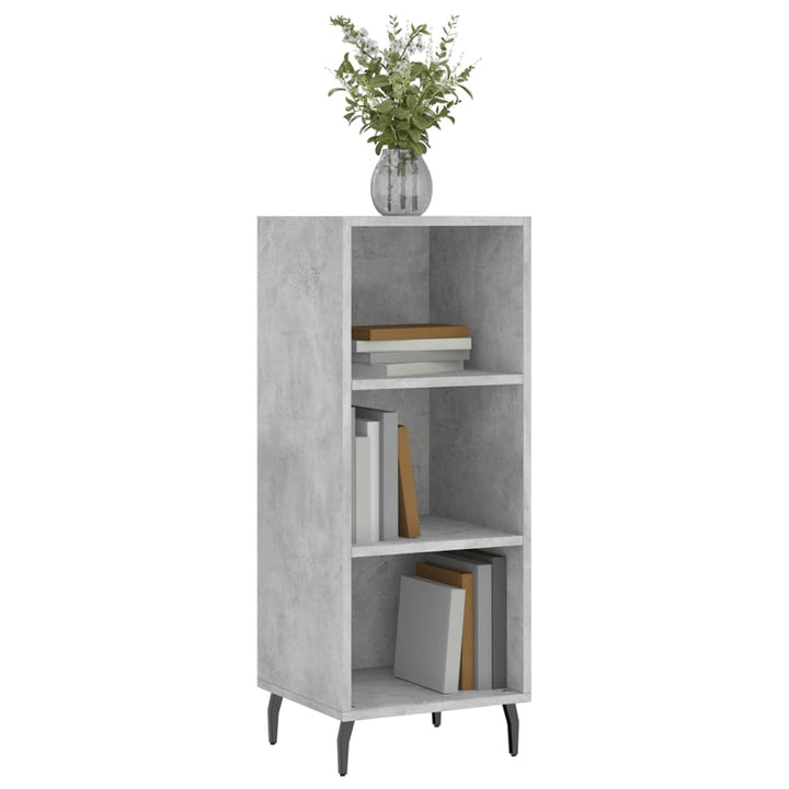 skænk 34,5x32,5x90 cm konstrueret træ betongrå