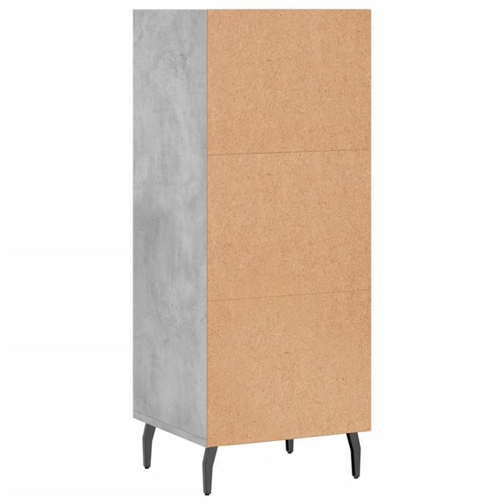 skænk 34,5x32,5x90 cm konstrueret træ betongrå