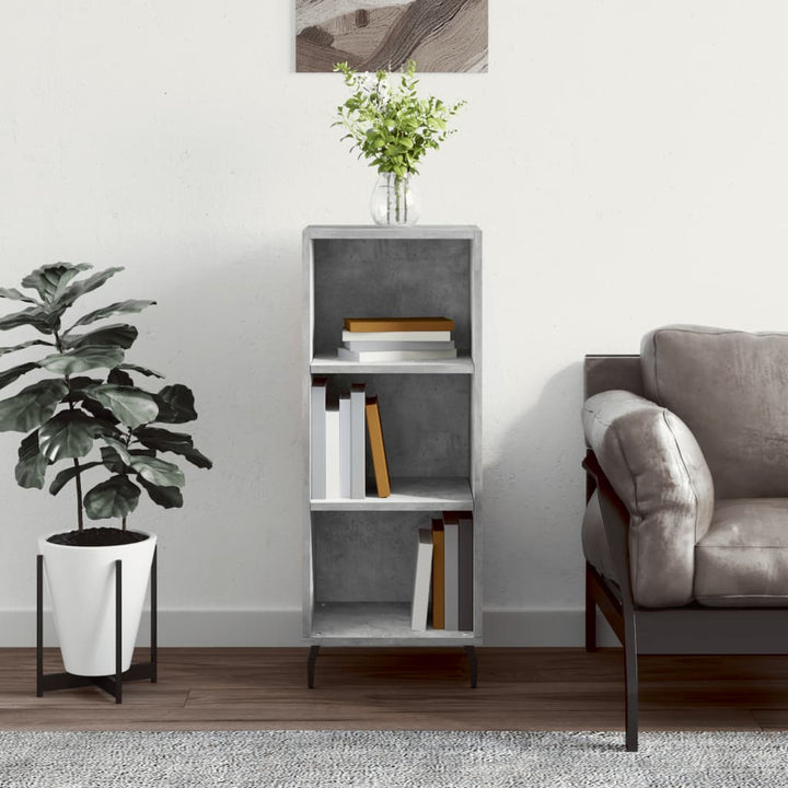 skænk 34,5x32,5x90 cm konstrueret træ betongrå