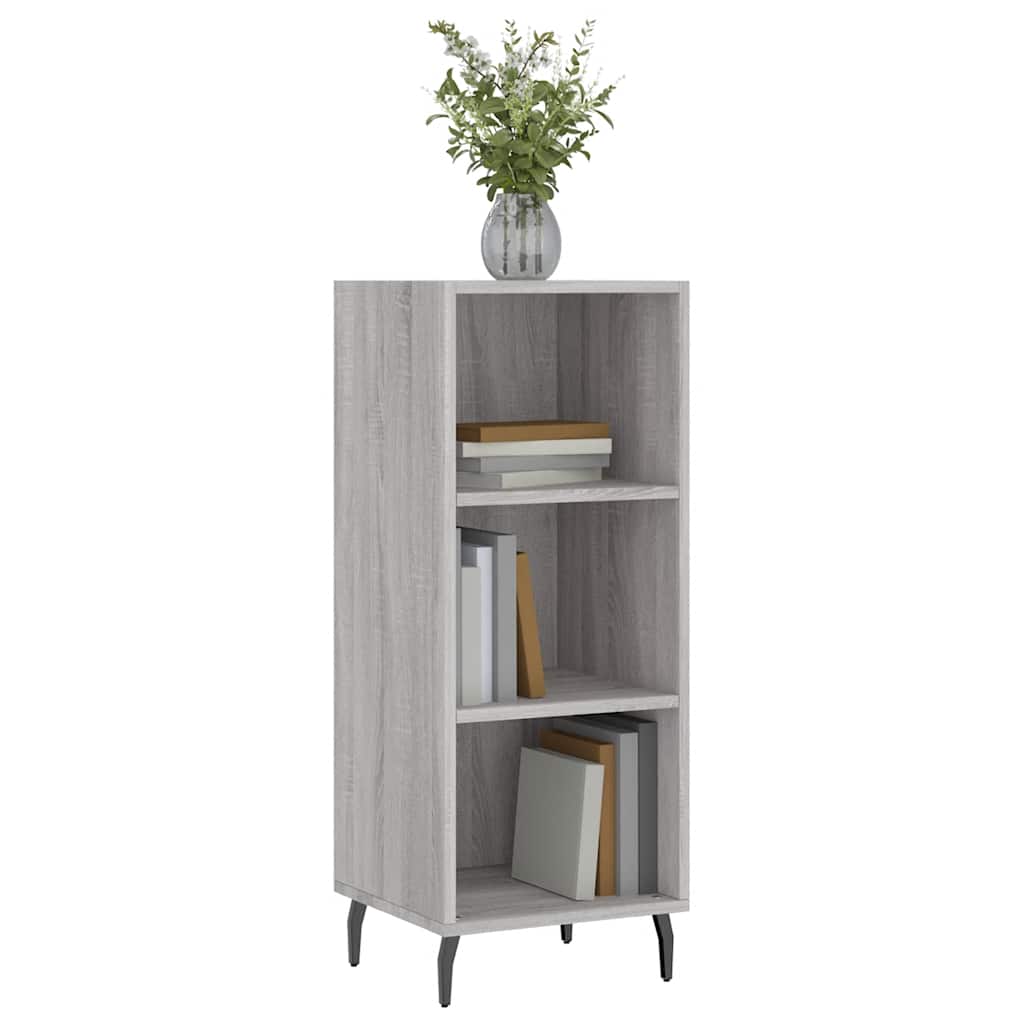 skænk 34,5x32,5x90 cm konstrueret træ grå sonoma-eg