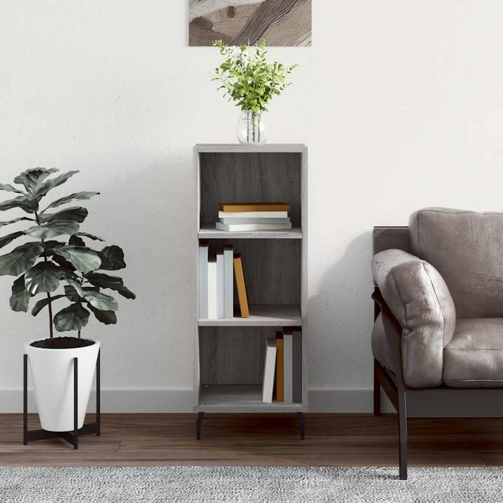 skænk 34,5x32,5x90 cm konstrueret træ grå sonoma-eg