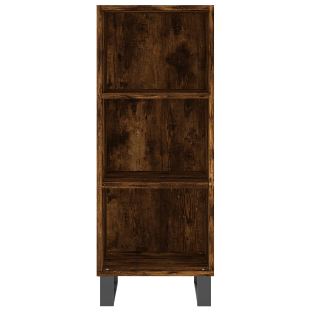 skænk 34,5x32,5x90 cm konstrueret træ røget egetræsfarve