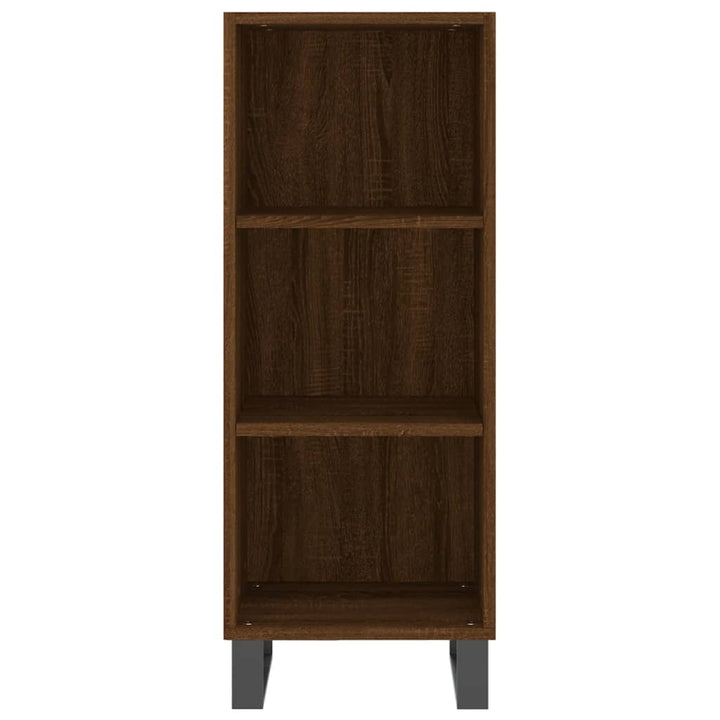 skænk 34,5x32,5x90 cm konstrueret træ brun egetræsfarve