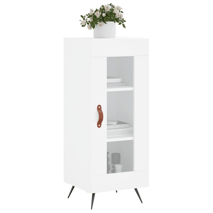 skænk 34,5x34x90 cm konstrueret træ hvid