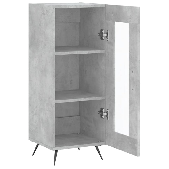 skænk 34,5x34x90 cm konstrueret træ betongrå