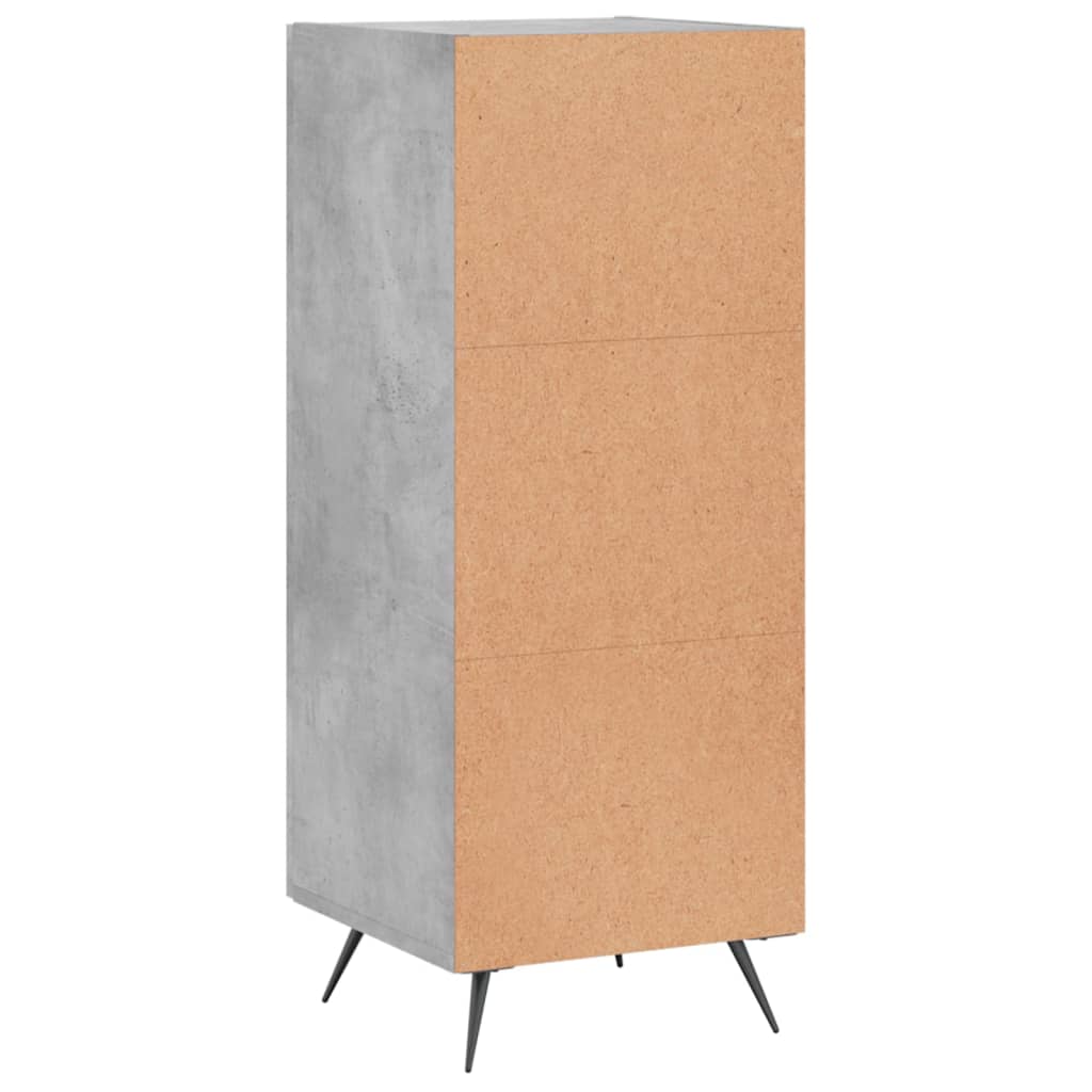 skænk 34,5x34x90 cm konstrueret træ betongrå