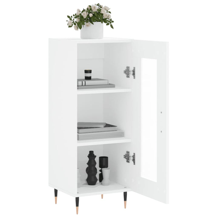 skænk 34,5x34x90 cm konstrueret træ hvid