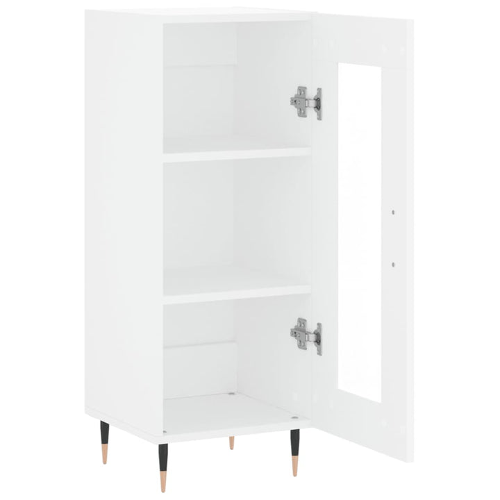 skænk 34,5x34x90 cm konstrueret træ hvid