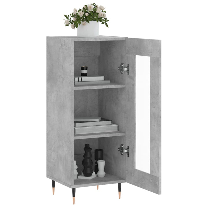 skænk 34,5x34x90 cm konstrueret træ betongrå