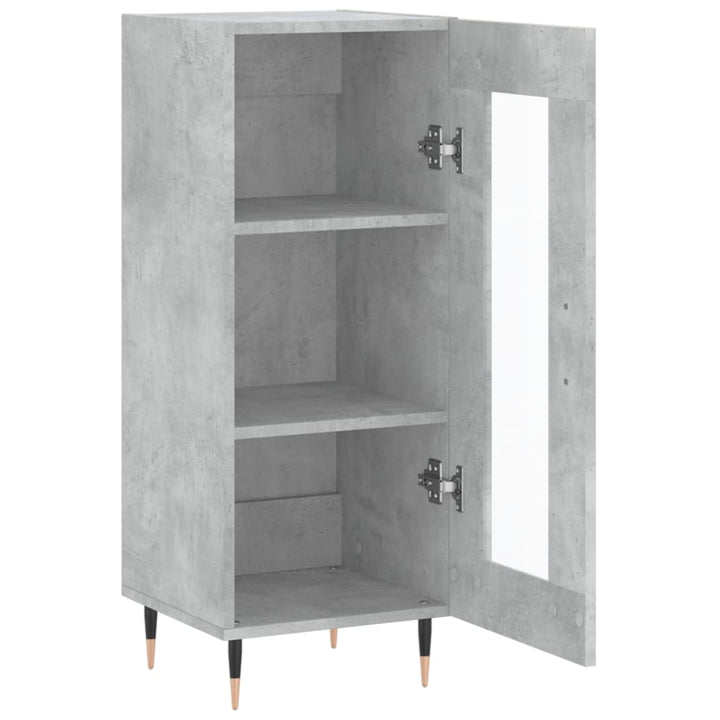 skænk 34,5x34x90 cm konstrueret træ betongrå