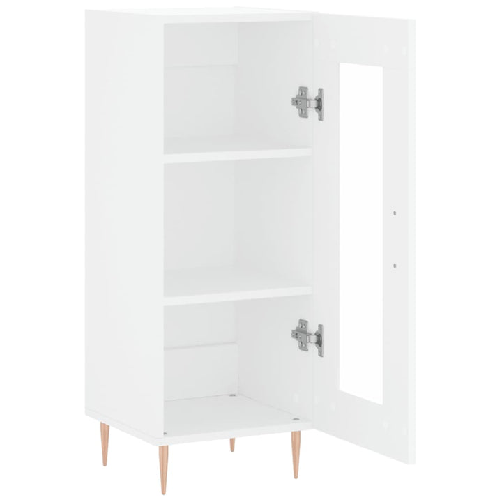 skænk 34,5x34x90 cm konstrueret træ hvid
