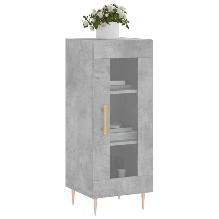 skænk 34,5x34x90 cm konstrueret træ betongrå