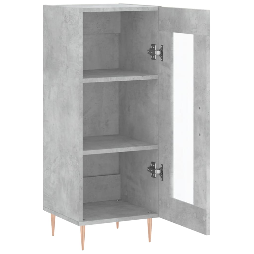 skænk 34,5x34x90 cm konstrueret træ betongrå