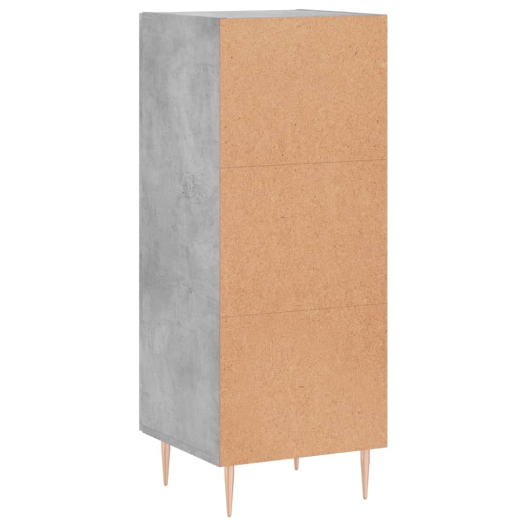 skænk 34,5x34x90 cm konstrueret træ betongrå