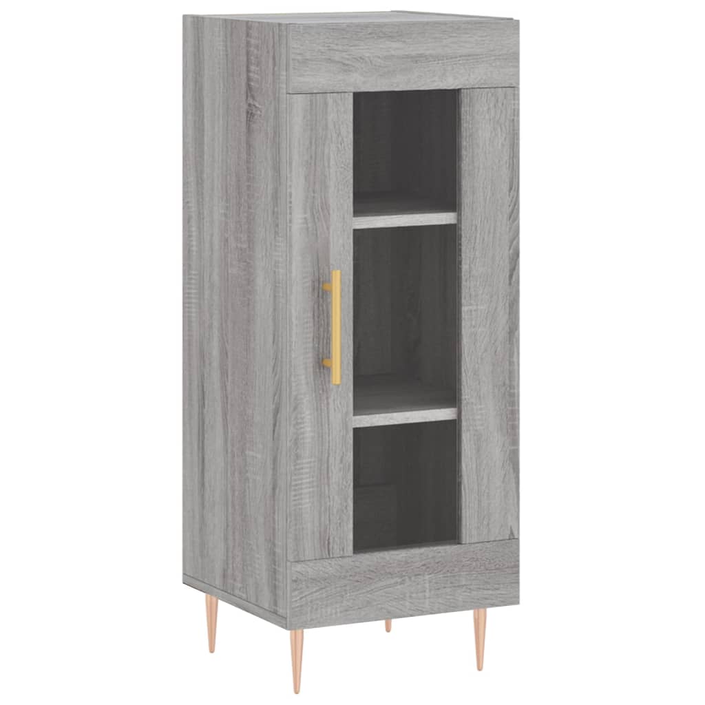 skænk 34,5x34x90 cm konstrueret træ grå sonoma-eg