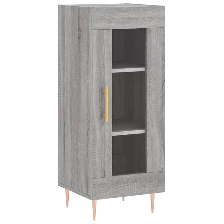 skænk 34,5x34x90 cm konstrueret træ grå sonoma-eg