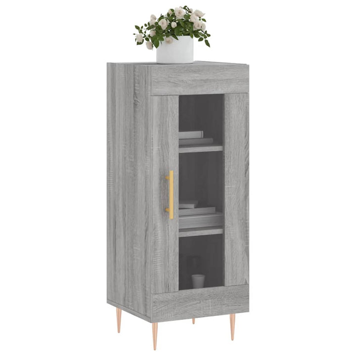 skænk 34,5x34x90 cm konstrueret træ grå sonoma-eg