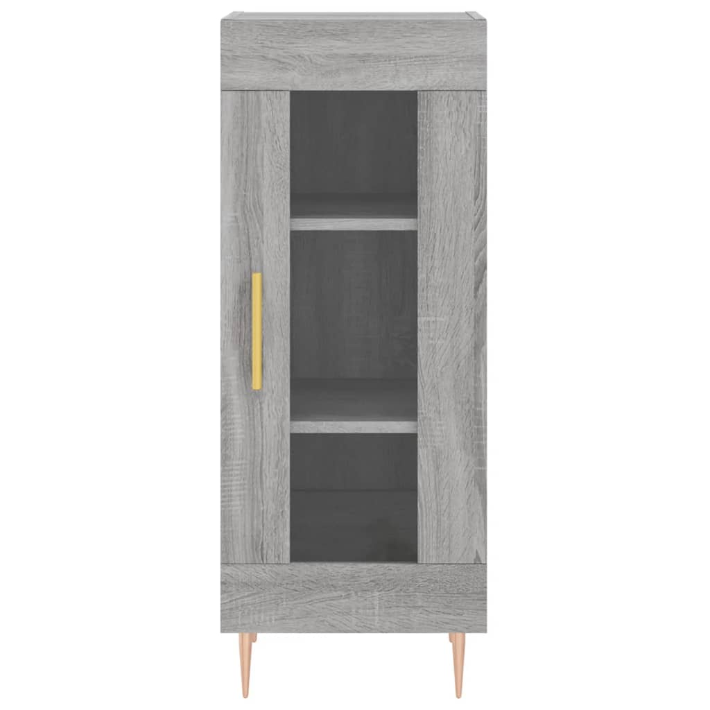 skænk 34,5x34x90 cm konstrueret træ grå sonoma-eg