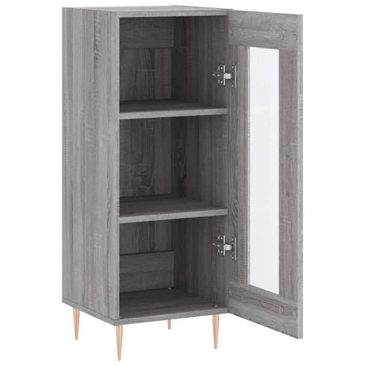 skænk 34,5x34x90 cm konstrueret træ grå sonoma-eg