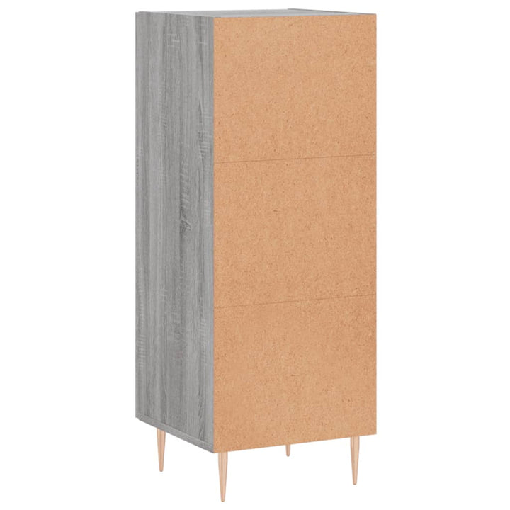 skænk 34,5x34x90 cm konstrueret træ grå sonoma-eg