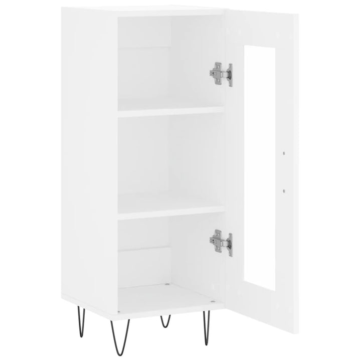 skænk 34,5x34x90 cm konstrueret træ hvid