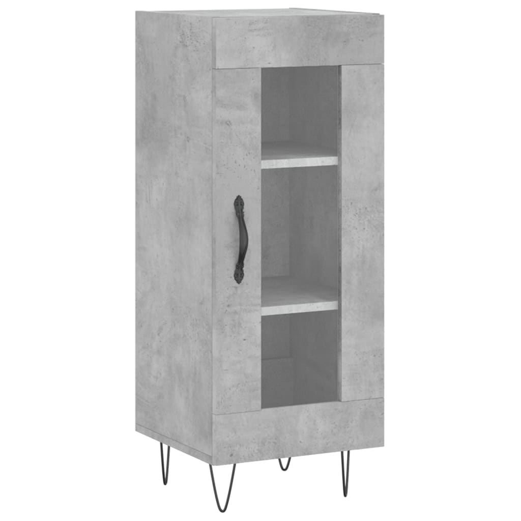 skænk 34,5x34x90 cm konstrueret træ betongrå