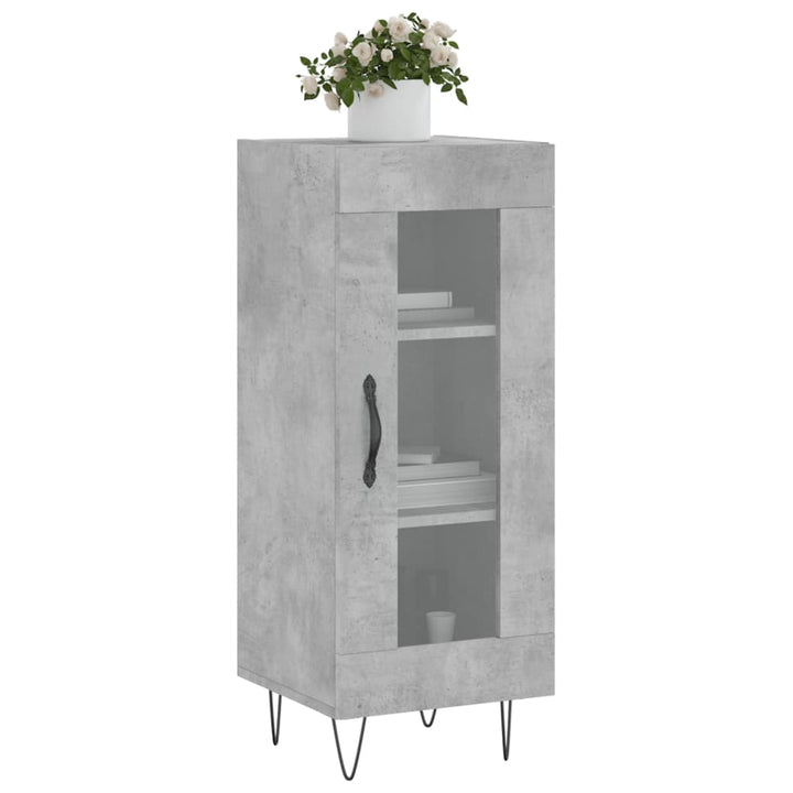 skænk 34,5x34x90 cm konstrueret træ betongrå
