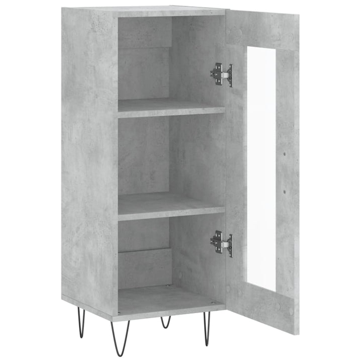 skænk 34,5x34x90 cm konstrueret træ betongrå