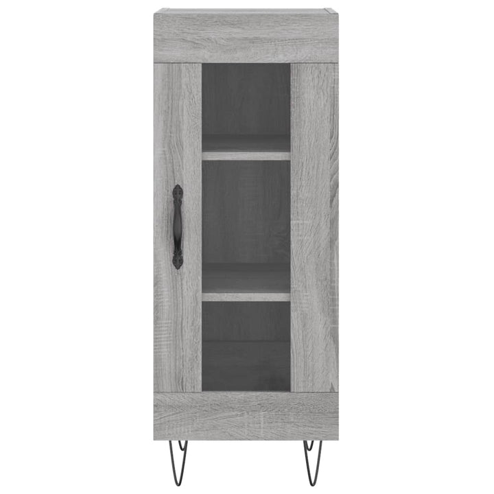 skænk 34,5x34x90 cm konstrueret træ grå sonoma-eg