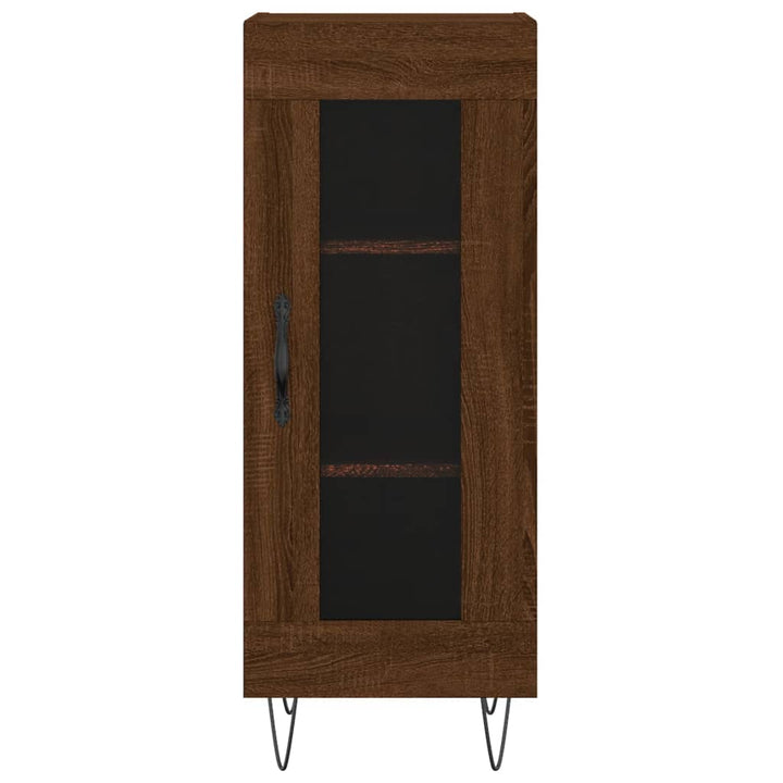 skænk 34,5x34x90 cm konstrueret træ brun egetræsfarve