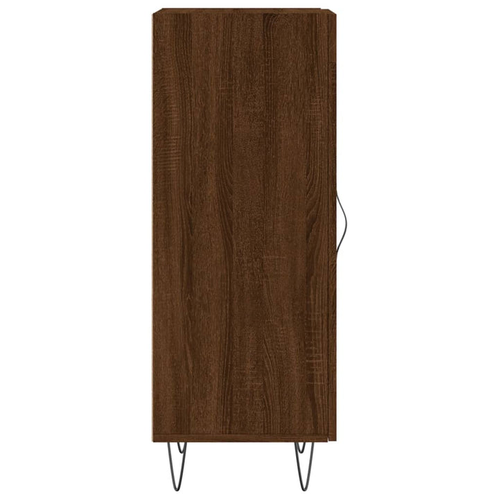 skænk 34,5x34x90 cm konstrueret træ brun egetræsfarve