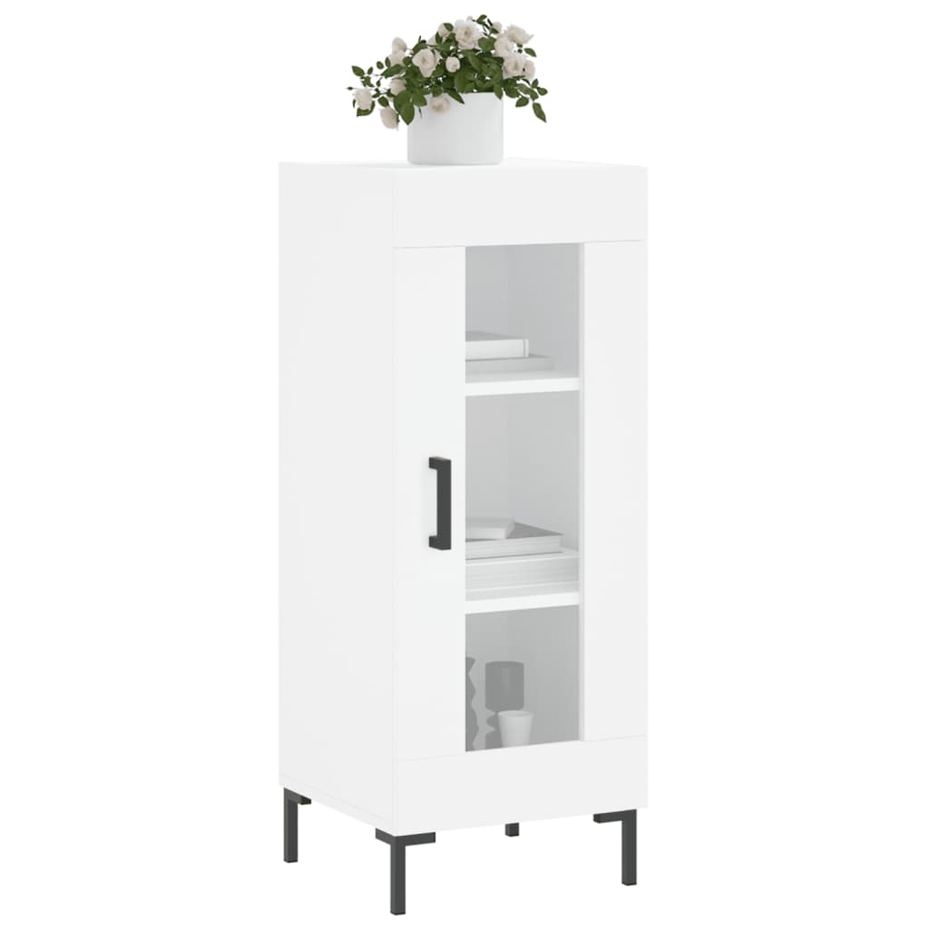 skænk 34,5x34x90 cm konstrueret træ hvid