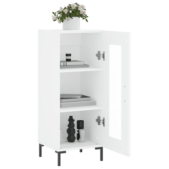 skænk 34,5x34x90 cm konstrueret træ hvid