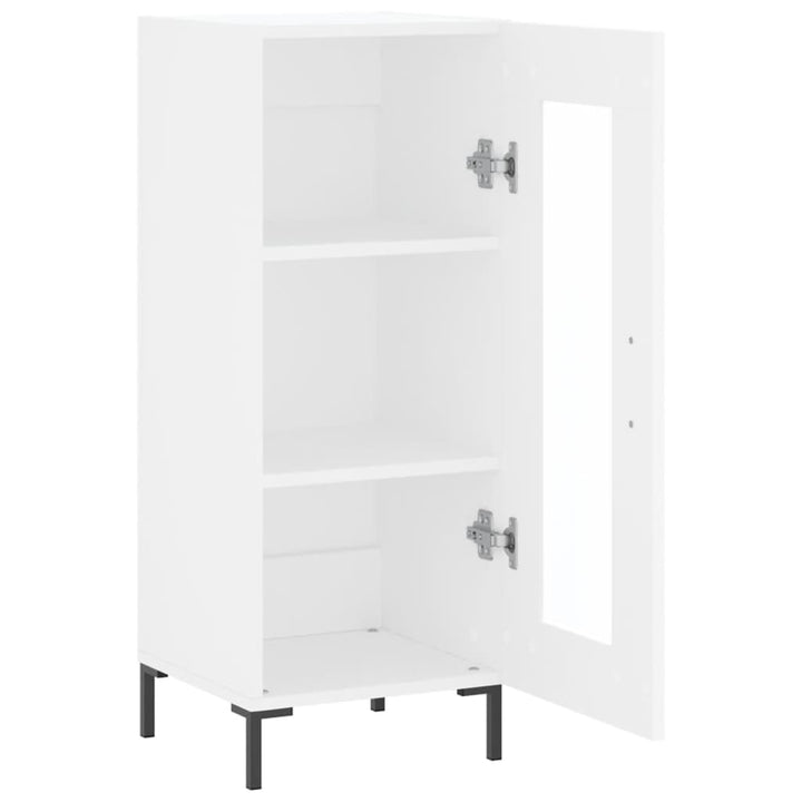 skænk 34,5x34x90 cm konstrueret træ hvid