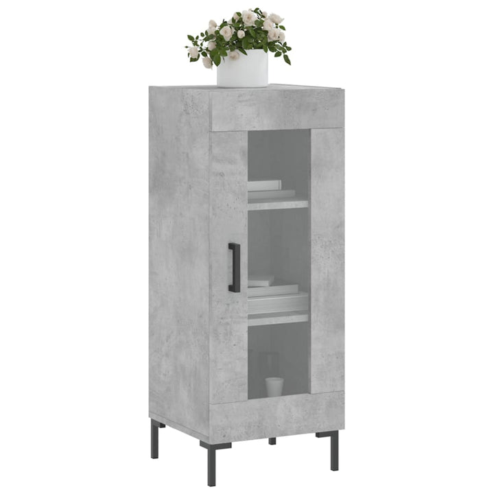 skænk 34,5x34x90 cm konstrueret træ betongrå
