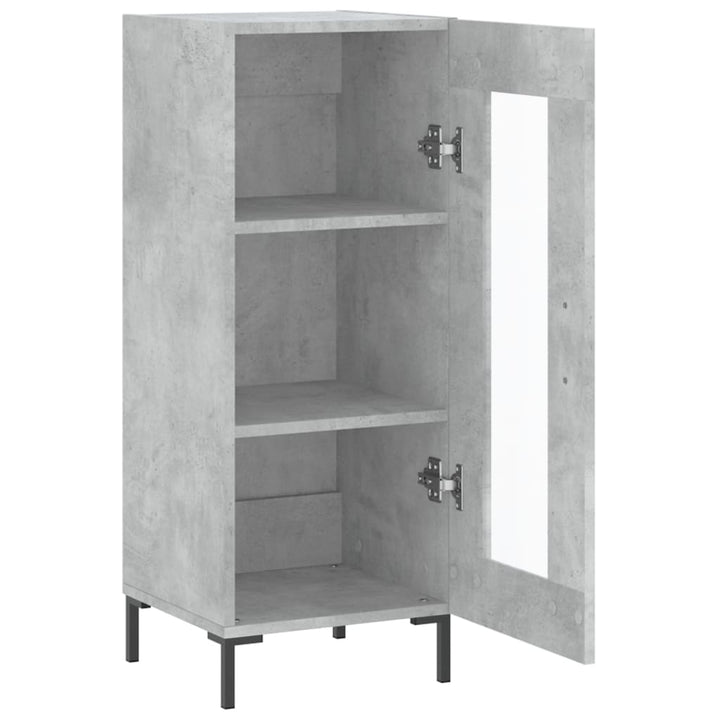 skænk 34,5x34x90 cm konstrueret træ betongrå