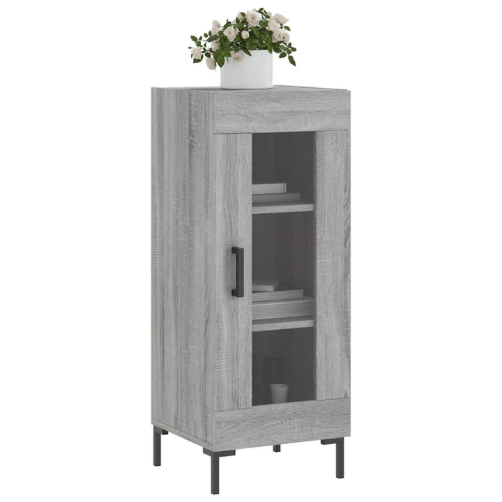 skænk 34,5x34x90 cm konstrueret træ grå sonoma-eg
