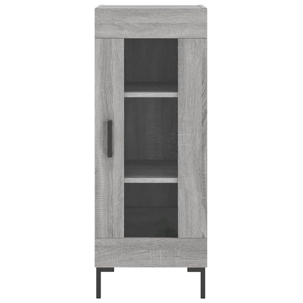 skænk 34,5x34x90 cm konstrueret træ grå sonoma-eg