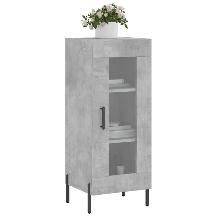 skænk 34,5x34x90 cm konstrueret træ betongrå
